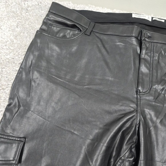 Abercrombie Fitch Pants Womens 37/24L Black 90s Relaxed‎ Jean High Waist Vegan - Picture 3 of 13